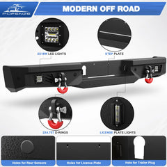 Rear Bumper Full Width for 2007-2013 Tundra POFENZE