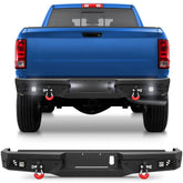 Rear Bumper for 2010 2011 2012 2013 2014 2015 2016 2017 2018 Dodge Ram 2500/3500 Pickup, Include LED Lights, License Plate Lights and D-rings POFENZE