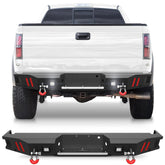 Rear Bumper for 2010-2014 Ford F150 SVT Raptor Full Width Offroad Bumper w/Step Plate, 2x18w Lights, D-rings  POFENZE