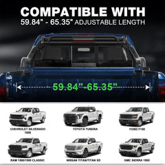 Roll Bar for Full-Size Pickup Truck Headache Racks with Basket Compatible with Ford F150, Silverado 1500, Sierra 1500, Ram 1500, Titan, Tundra POFENZE