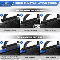 Roll Bar for Pickup Truck Compatible with Mid Size Trucks (Tacoma,Ford Ranger, Colorado, Canyon,Nissan POFENZE