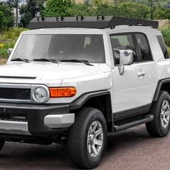 Roof Rack Compatible for 2006-2014 Toyota FJ Cruiser Heavy Duty Basket Cargo Carriers Luggage Storage Holder Carbon Steel Cross Bars POFENZE