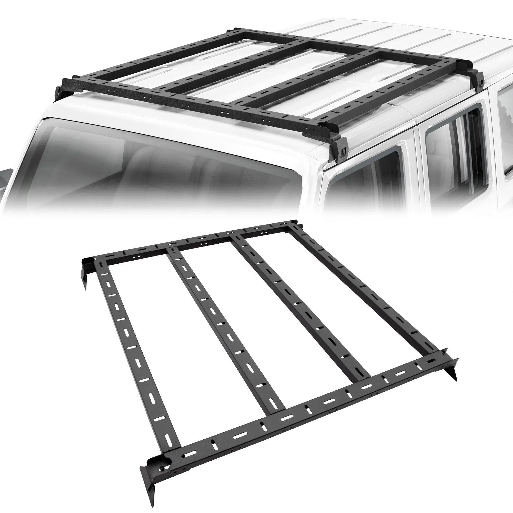 Roof Rack for Jeep Wrangler Hardtop Cargo Basket Rack Compatiable with 4 Door Jeep Wrangler JK JL JT Gladiator 2007-2023 POFENZE