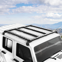 Roof Rack for Jeep Wrangler Hardtop Cargo Basket Rack Compatiable with 4 Door Jeep Wrangler JK JL JT Gladiator 2007-2023 POFENZE