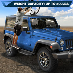 Running Board Steps Compatible with 2007-2018 Jeep Wrangler JK 2 Doors Only POFENZE