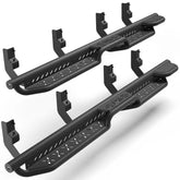 Running Boards Nerf Bars Side Steps for 2004-2023 Nissan Titan & Titan XD Crew Cab 4 Door, Powder Coated Black High-Strength Carbon Steel, Direct Bolt-On Off-Road Step Rails POFENZE