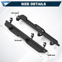 Running Boards Side Step for 2015-2026 Chevrolet Chevy Colorado/GMC Canyon Crew Cab Black Side Steps Bars
