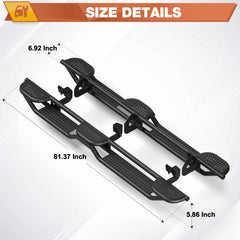 Running Boards Side Steps Compatible with 2009-2014 Ford F150 F-150 SuperCrew Cab - POFENZE