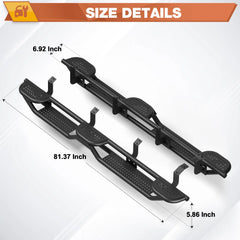Running Boards Side Steps Compatible with 2022 2023 2024 2025 2026 Toyota Tundra Crew Max Cab - POFENZE
