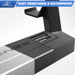 Running Boards Side Steps Ford Bronco 2021 2022 2023 2024 2025 4-Door with Original Rock Rails Removable Heavy-Duty Steel Side Bars Step Plates POFENZE