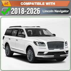 Running Boards Side Steps for 2018-2026 Ford Expedition and 2018-2026 Lincoln Navigator Crew Cab Black Nerf Bars - POFENZE