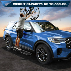 Running Boards Side Steps for 2020 2021 2022 2023 2024 Ford Explorer Crew Cab Black Step Bars POFENZE