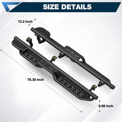 Running Boards Side Steps for 2020 2021 2022 2023 2024 Ford Explorer Crew Cab Black Step Bars POFENZE