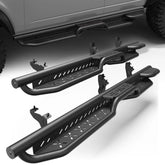 Running Boards Side Steps for 2021 2022 2023 2024 2025 Ford Bronco Crew Cab Black Step Bars POFENZE