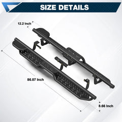 Running Boards Side Steps for 2021 2022 2023 2024 2025 Jeep Grand Cherokee L Crew Cab Black Step Bars POFENZE