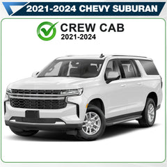 Running Boards Side Steps for 2021 2022 2023 2024 Chevy Suburban Crew Cab Black Step Bars POFENZE