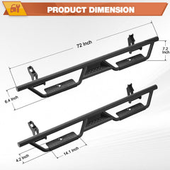 Running Boards Side Steps for Ford Bronco 2021 2022 2023 2024 2025 Removable Car Door Steps 4 Packs POFENZE