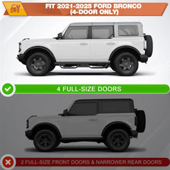 Running Boards Side Steps for Ford Bronco 2021 2022 2023 2024 2025 Removable Car Door Steps 4 Packs POFENZE