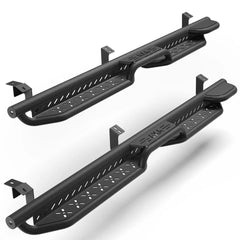 Running Boards Two Raised Step for 2005-2023 Toyota Tacoma Crew Cab with 4 Full-Size Doors POFENZE