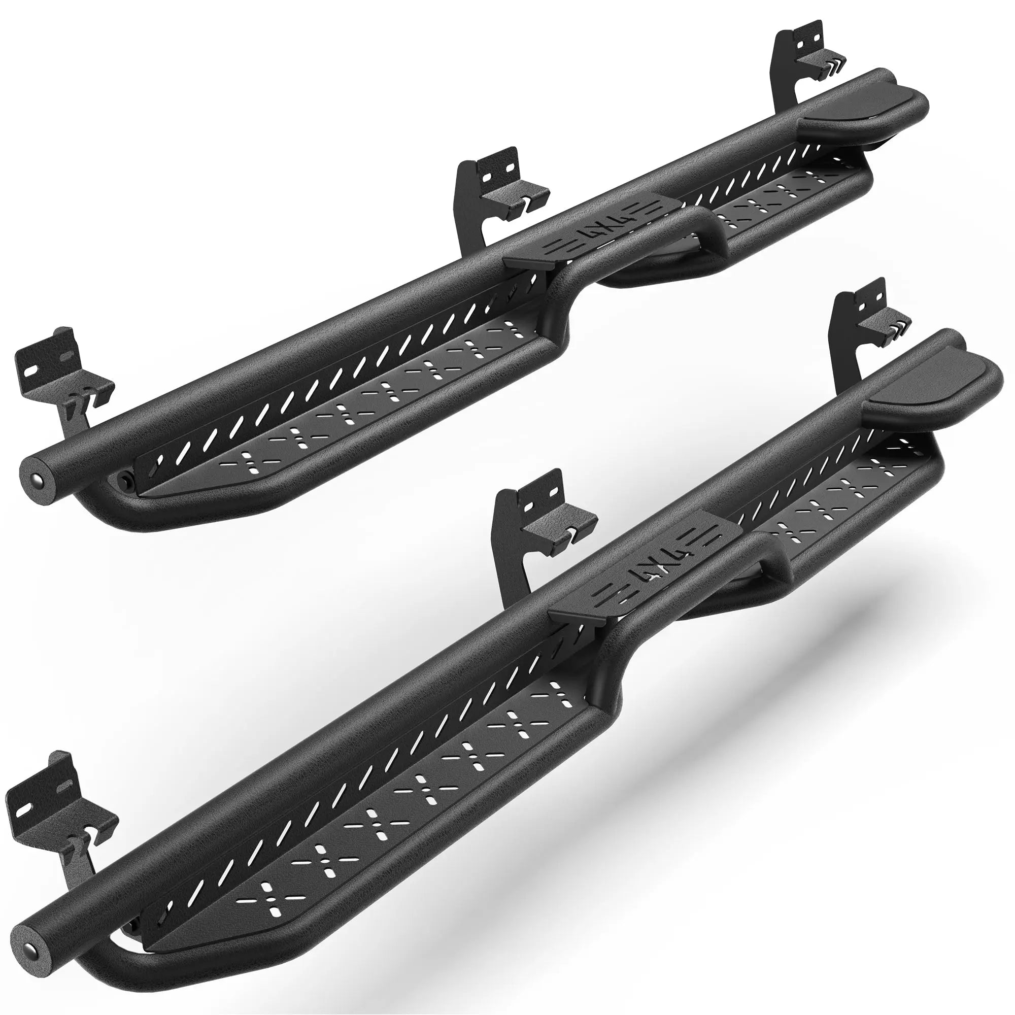 Running Boards Two Raised Step for 2009-2018 Dodge Ram 1500 (Including 2019-2025 Classic), 2010-2025 Ram 2500/3500 Crew Cab POFENZE