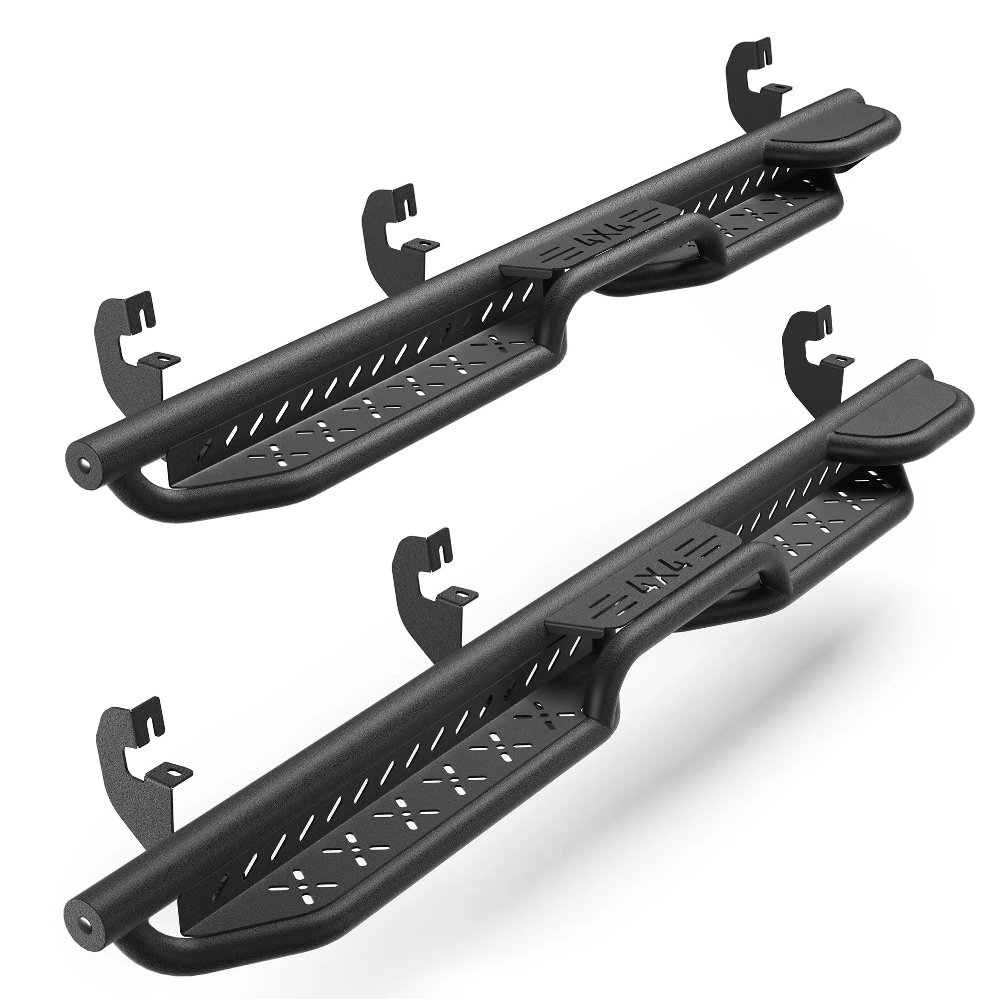 Running Boards Two Raised Step for 2015-2025 Chevrolet Chevy Colorado/GMC Canyon 4 Full Size Doors Powder-Coated Black Side Steps Nerf Bars POFENZE