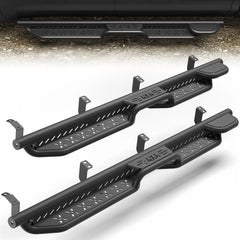 Running Boards for 2007-2021 Toyota Tundra Crew Cab with 4 Full-Size Doors Carbon Steel Powder-Coated Black Nerf Bars POFENZE