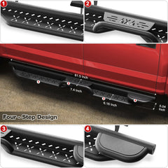 Running Boards for Ford F150 2015-2025 and Nerf Bars for Trucks F250 F350 2017-2025 4 Doors POFENZE