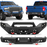 Sierra 1500 Rear Bumper and Front Bumper for GMC Sierra 1500 2016 2017 2018 Pickup Truck - POFENZE