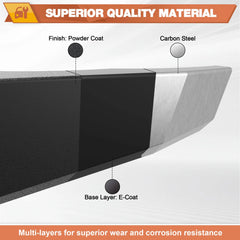 Silverado 1500 Front Bumper Compatible with Chevy Silverado 1500 2016 2017 2018 with Winch Plate, Lights and D-rings POFENZE