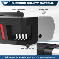 Silverado 1500 Rear Bumper Textured Black Pickup Truck Bumper for Chevy Silverado 1500 and GMC Sierra 1500 2019-2024 POFENZE