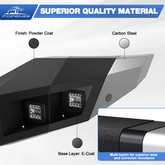 Steel Front Bumper for 2016-2018 GMC Sierra 1500, Textured Black Pickup Truck Bumper w/Winch Plate, Lights, D-rings, License Plate Mount POFENZE