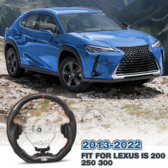 Steering Wheel For Lexus Carbon Fiber Steering Wheel Preforated Leather Grip Fit for Lexus IS/200/250/300 2013-2022 POFENZE