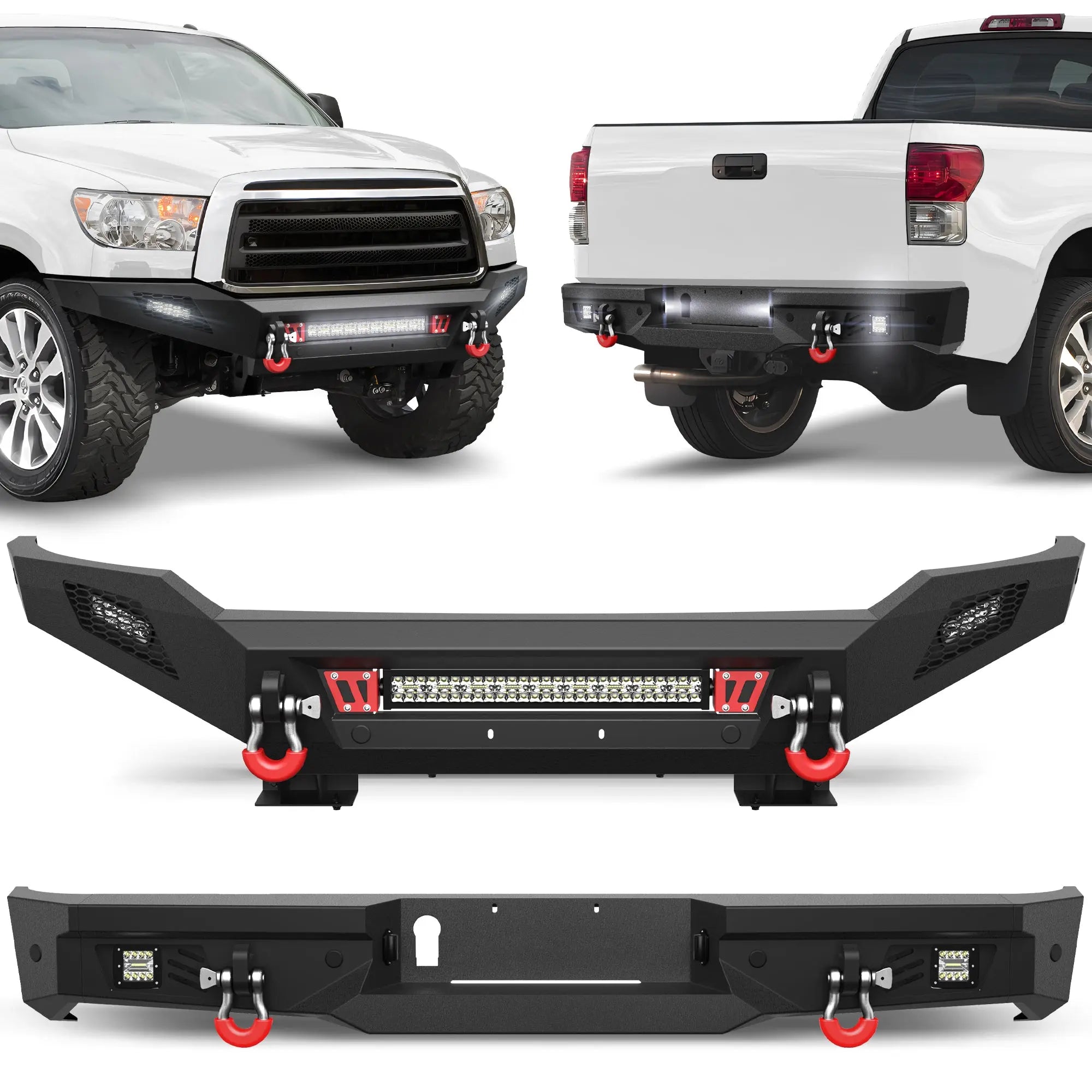 Sturdy Steel Front or Rear Bumper with Led Lights for Toyota Tundra 2007-2013 POFENZE