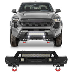 Tacoma Front Bumper for 2024 2025 2026 Toyota Tacoma with Winch Plate and Lights POFENZE