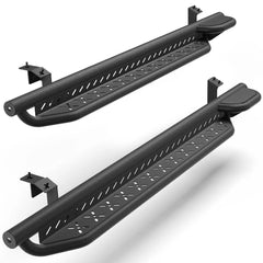 Tacoma Running Boards Two Raised Side Step Compatible for Toyota Tacoma Access Cab 2005-2023 (2 Door Only), 2 Stairs Step Rails Powder Coated Black Carbon Steel Nerf Bars POFENZE