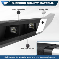 Titan Front Bumper Full Width for 2016-2024 Nissan Titan, w/Winch Plate, LED Lights, D-rings and License Plate Bracket (Not Fit XD and Intelligent Radar Sensors) POFENZE