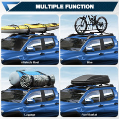 Top Roof Rack Cross Bars Fit for 2024-2025 Toyota Tacoma Double Cab Double Cab Basket Heavy Duty Cargo Carriers Luggage Storage Holder Aluminum POFENZE