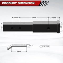 Trailer Hitch for 2 Inch Receiver Adjustable 7.3"-9.3" Drop Hitch 2 inch Receiver POFENZE