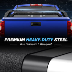Truck Bed Rack with 2 Cross Bars Cargo Carrier Heavy Duty Truck Back Ladder Rack Compatible with 2005-2023 Toyota Tacoma & 2014-2023 Tundra with Bed Rail System POFENZE