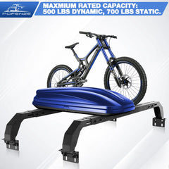 Truck Bed Rack with 2 Cross Bars Cargo Carrier Heavy Duty Truck Back Ladder Rack Compatible with 2005-2023 Toyota Tacoma & 2014-2023 Tundra with Bed Rail System POFENZE