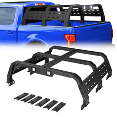 Truck Rack for Full-Size Trucks 17.3'' Bed Rack Without Bed Rails Overlanding Rack for 2002-2022 Dodge Ram 1500, 2014-2022 Chevy Silverado 1500, 2015-2022 Ford F-150, 2007-2013 Toyota Tundra POFENZE