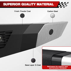 Tundra Bumper Set, Front & Rear Bumper Full Width for 2007-2013 Tundra Pickup, w/LED Lights and D-rings POFENZE