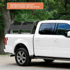 Bed Rack for Mid Size Truck w/Bed Rails Adjustable Height 14.5'' to 17.3'' Truck Rack Overland Rack Fit Toyota Tacoma 2005-2023, Tundra 2014-2024, Jeep Gladiator JT 2020-2024 w/5.5' Truck Bed POFENZE