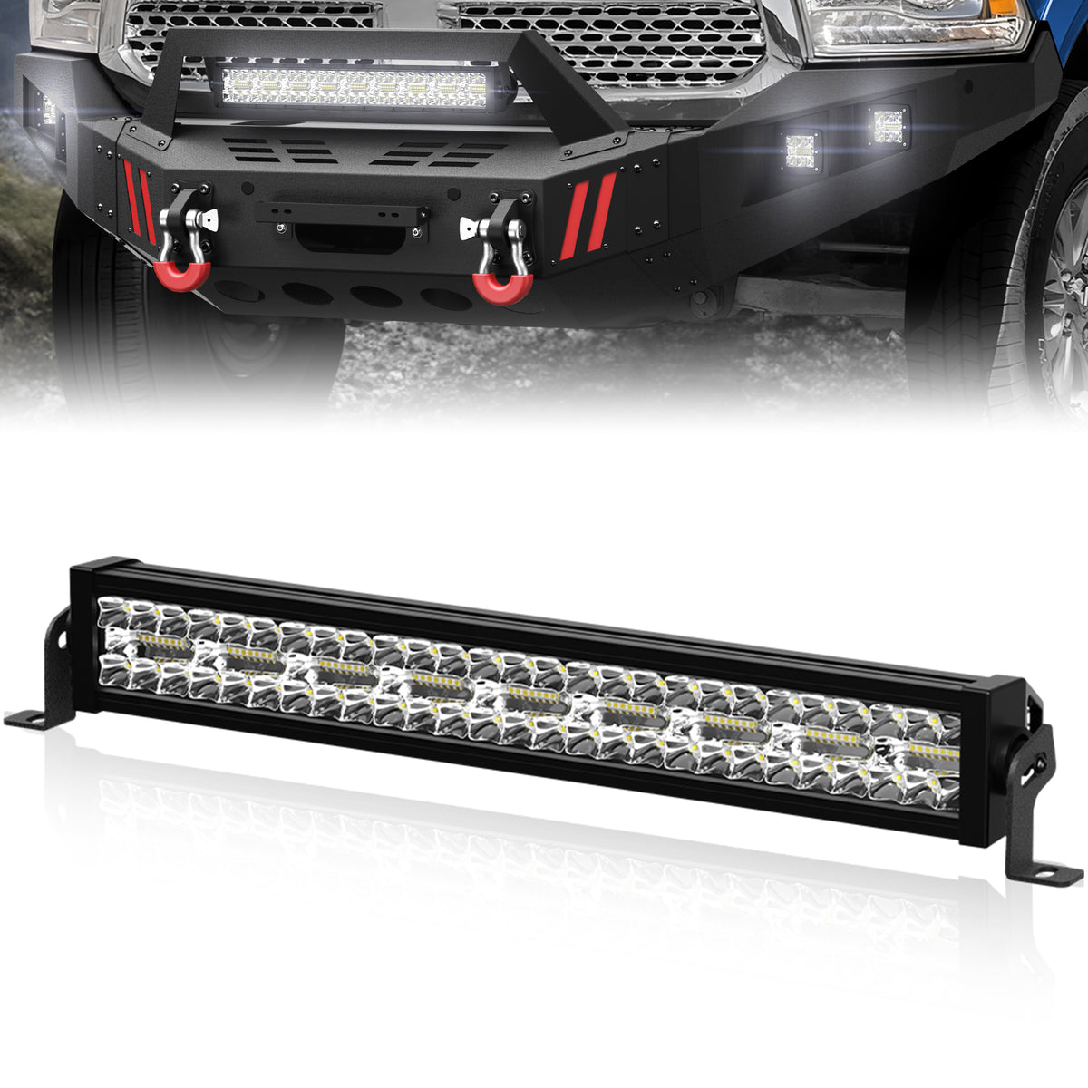 POFENZE 22-Inch LED Light Bar for Front Bumper, 1 PC