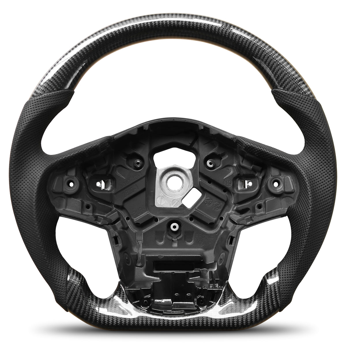 Carbon Fiber Steering Wheel For Toyota GR Supra 2019-2022 D-shaped Nappa Perforated Leather Flat-bottom Custom Steering Wheel