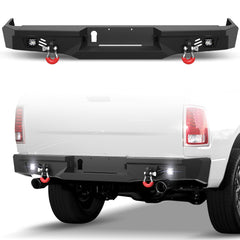 Ram 1500 Rear Bumper for 2009-2018 Ram 1500 Pickup and 2019-2025 Ram 1500 Classic Only, w/Step Plate, Fog Lights, License Plate Lights and D-rings