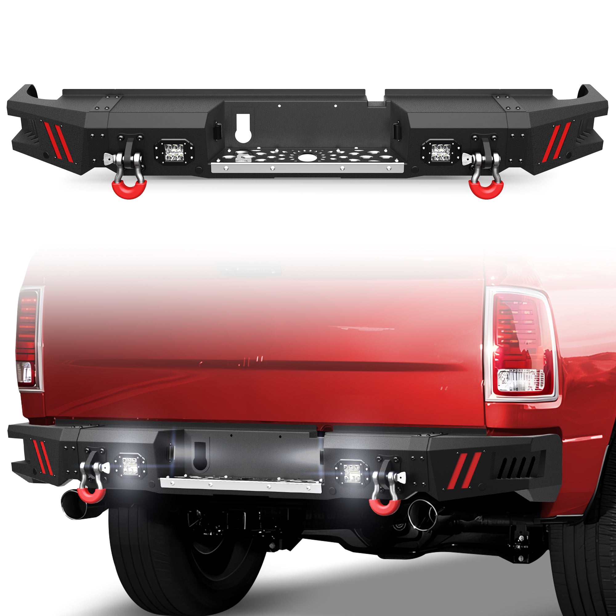 Rear Bumper Compatible with Ram 1500 2009-2018 and Ram 1500 2019-2023 Classic