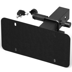 POFENZE License Plate Holder for 2-Inch Trailer Hitch Receiver, Locking Mounting Bracket