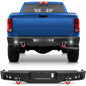 Front Bumper Compatible with Dodge Ram 1500 2013-2018 (Exclude Rebel) and Ram 1500 2019-2023 Classic, with Winch Plate, LED Lights and D-rings