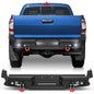 Rear Bumper for 2005-2015 Tacoma 2nd Gen Full Width Offroad Bumper w/Step Plate, 2x18w Lights, D-rings, License Plate Lights Pickup Trucks